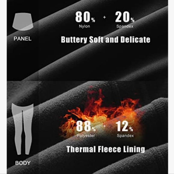 Maternity Over-Belly Fleece-Lined Leggings w/ Pockets - Picture 3 of 4